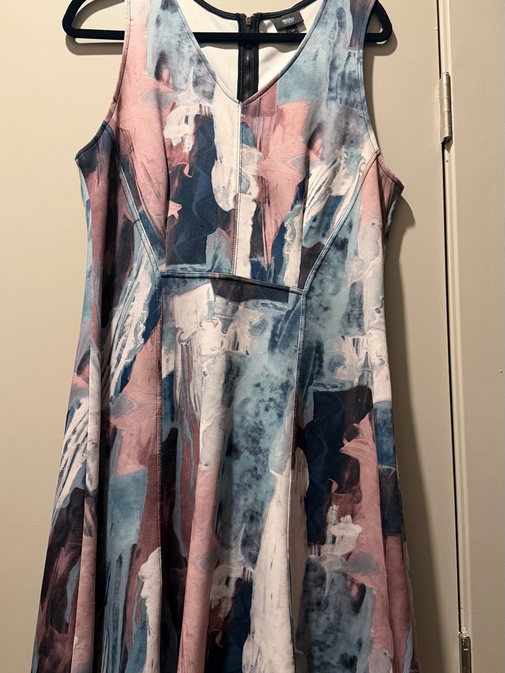 Missoni Sleeveless Midi Dress in Pink, Blue & White